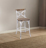 20" Brown And White Iron Bar Chair - Homeroots - Flyclothing LLC