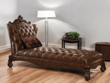 76" X 41" X 49" Light Brown Wood Chaise  Pillow - Homeroots