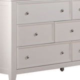 58" White Solid Wood Seven Drawer Triple Dresser - Homeroots