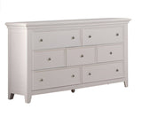 58" White Solid Wood Seven Drawer Triple Dresser - Homeroots
