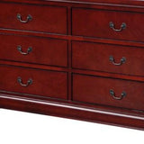 57" Brown Solid Wood Double Dresser - Homeroots - Flyclothing LLC