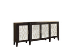 72" Black Solid Wood Console Table - Homeroots