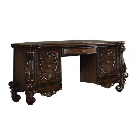 67" Brown Vanity Table With Seven Drawers - Homeroots
