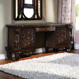 67" Brown Vanity Table With Seven Drawers - Homeroots