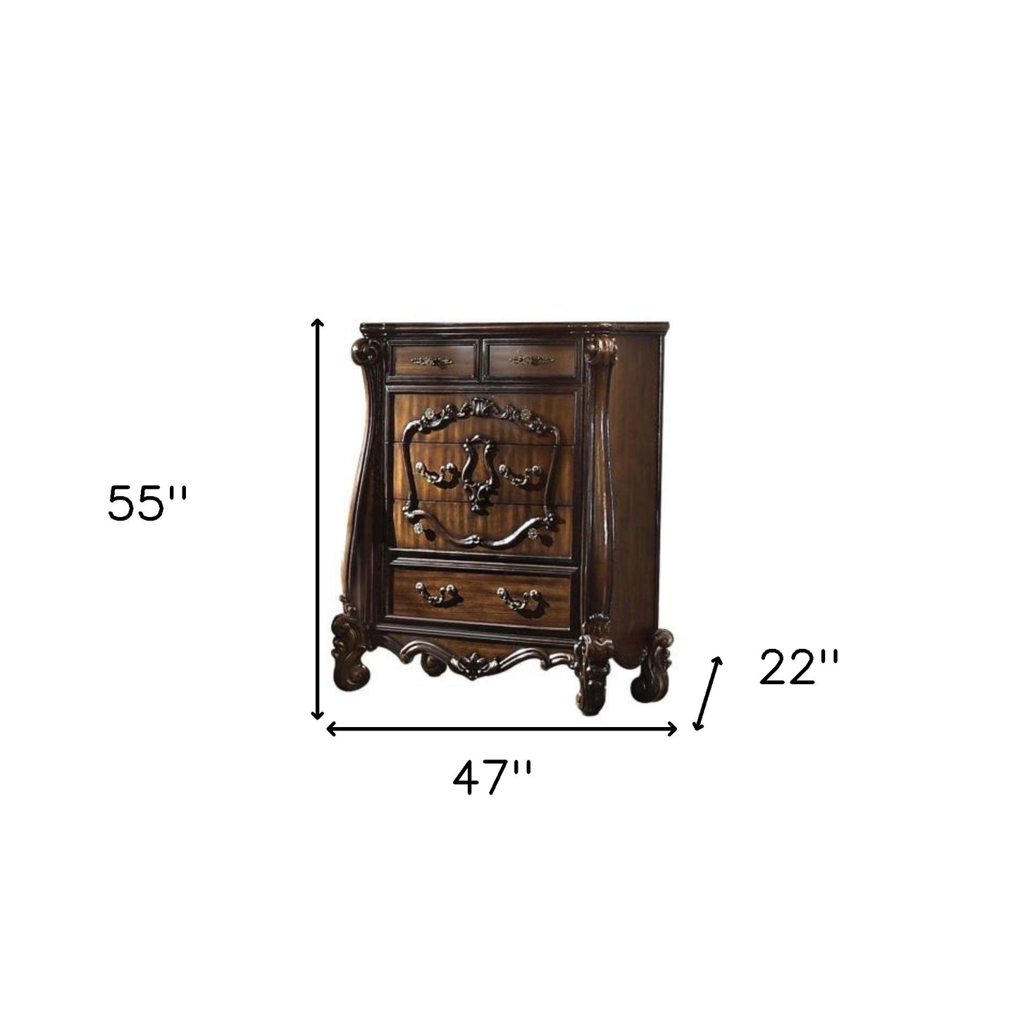 47" Solid Wood Six Drawer Chest - Homeroots - Flyclothing LLC