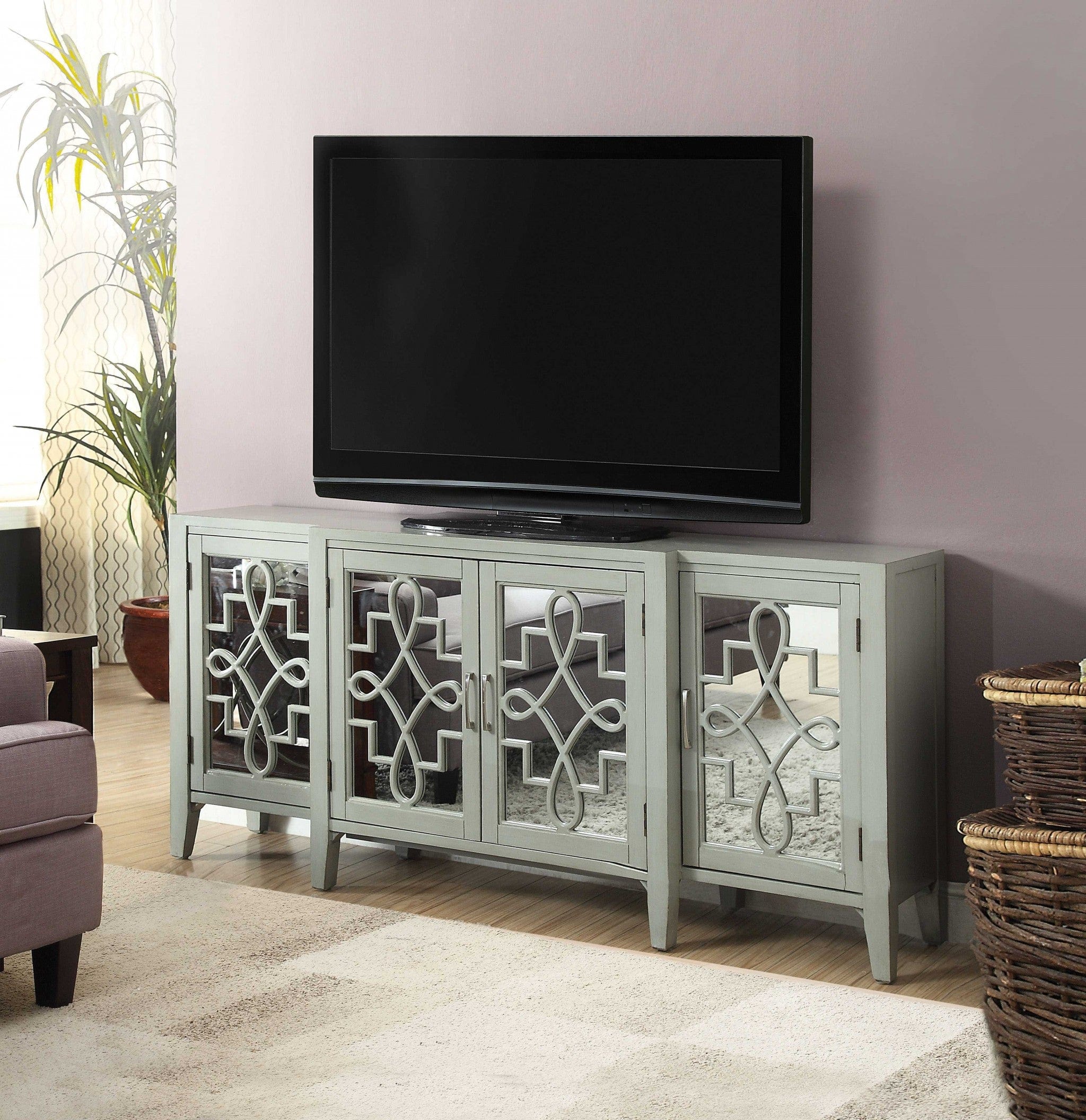 72" Gray Solid Wood Console Table - Homeroots - Flyclothing LLC