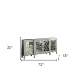 72" Gray Solid Wood Console Table - Homeroots - Flyclothing LLC