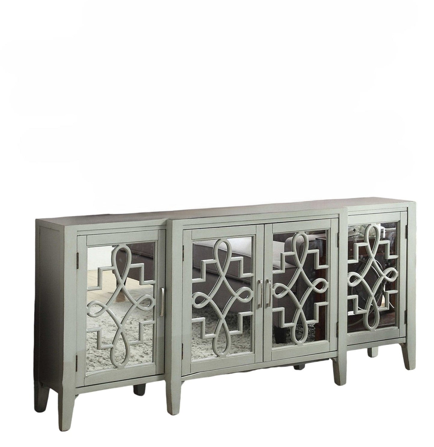 72" Gray Solid Wood Console Table - Homeroots - Flyclothing LLC