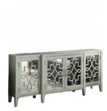 72" Gray Solid Wood Console Table - Homeroots