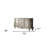 70" Bone White Solid Wood Six Drawer Combo Dresser - Homeroots