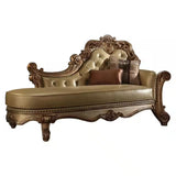 81" Bone And Pearl Faux Leather Tufted Lounge Chair - Homeroots - Flyclothing LLC