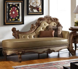 81" Bone And Pearl Faux Leather Tufted Lounge Chair - Homeroots - Flyclothing LLC