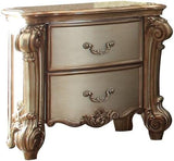 30" Bone Two Drawers Nightstand - Homeroots