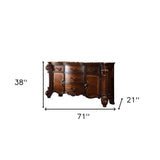 71" Solid Wood Five Drawer Dresser - Homeroots