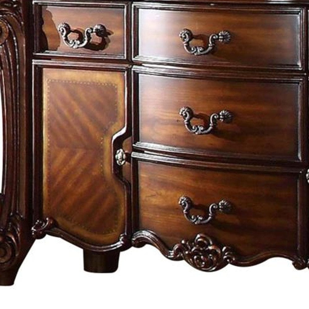 71" Solid Wood Five Drawer Dresser - Homeroots