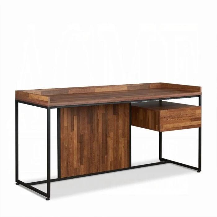 62" Brown and Black Computer Desk - Homeroots - Flyclothing LLC