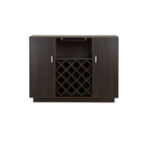 47" Espresso Server with Two Doors - Homeroots - Flyclothing LLC
