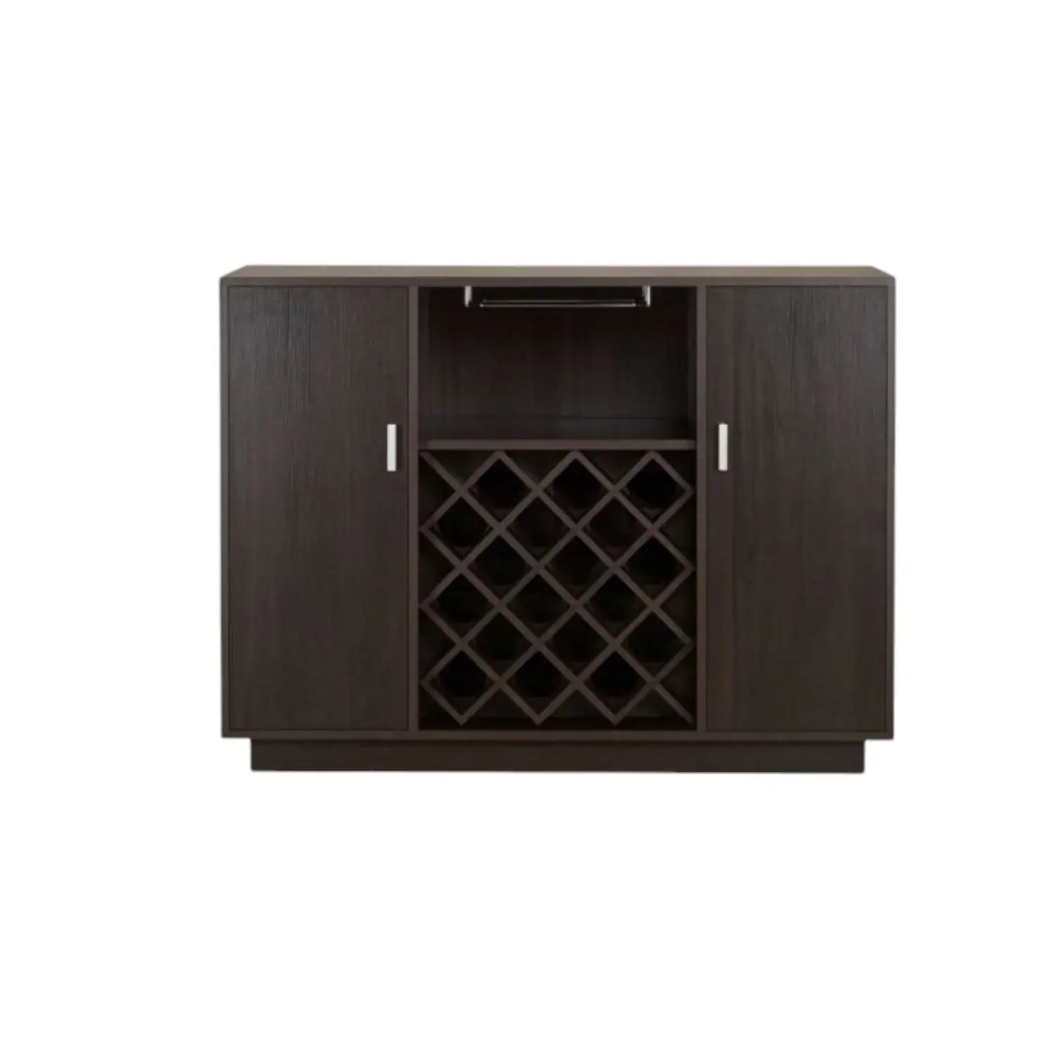47" Espresso Server with Two Doors - Homeroots - Flyclothing LLC