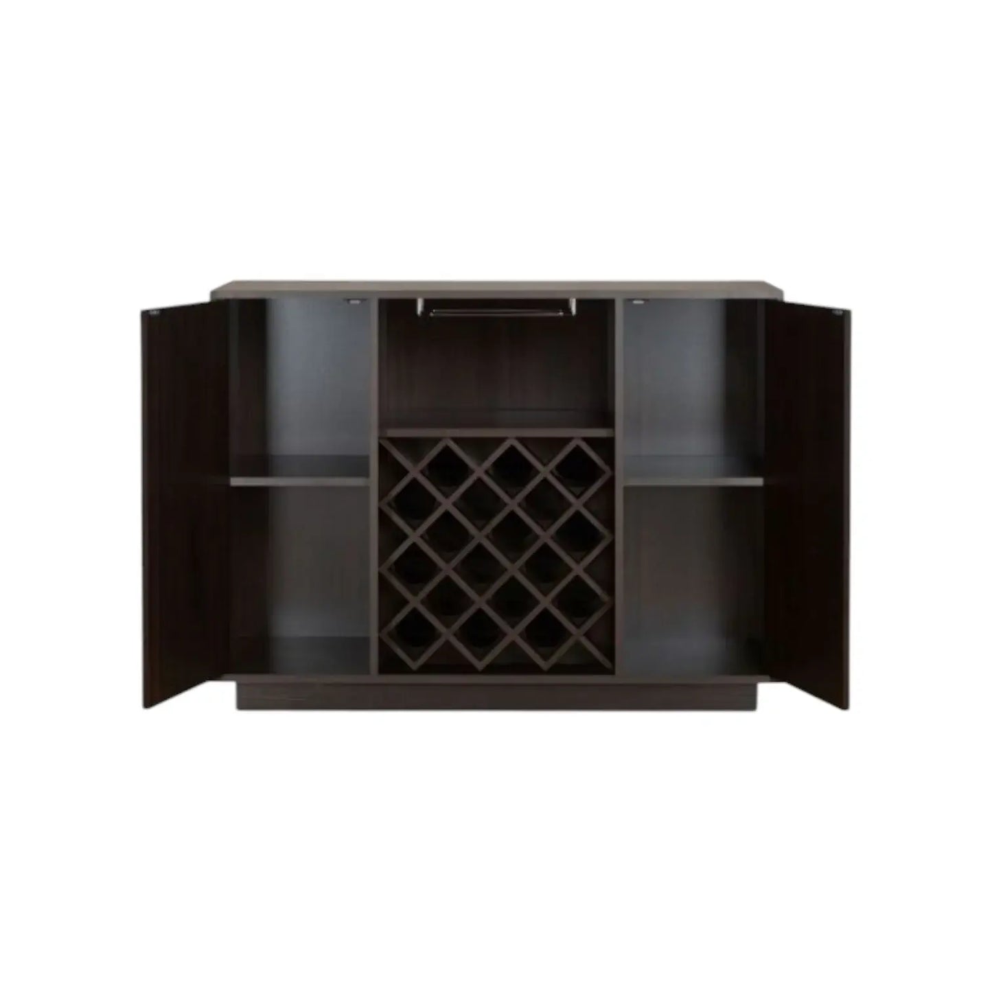 47" Espresso Server with Two Doors - Homeroots - Flyclothing LLC