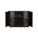 47" Espresso Server with Two Doors - Homeroots - Flyclothing LLC