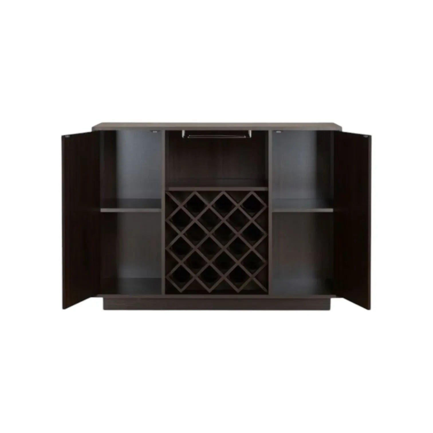 47" Espresso Server with Two Doors - Homeroots - Flyclothing LLC