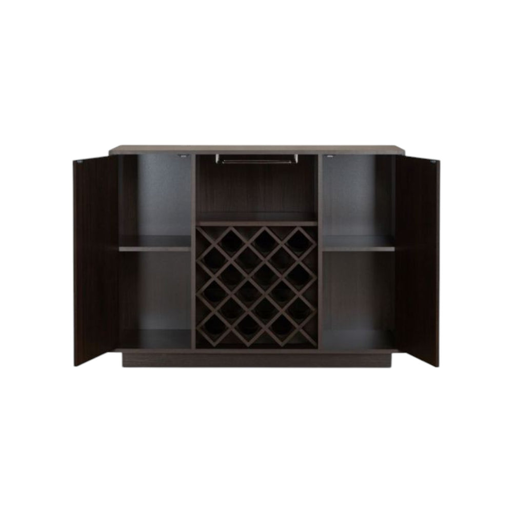 47" Espresso Server with Two Doors - Homeroots - Flyclothing LLC