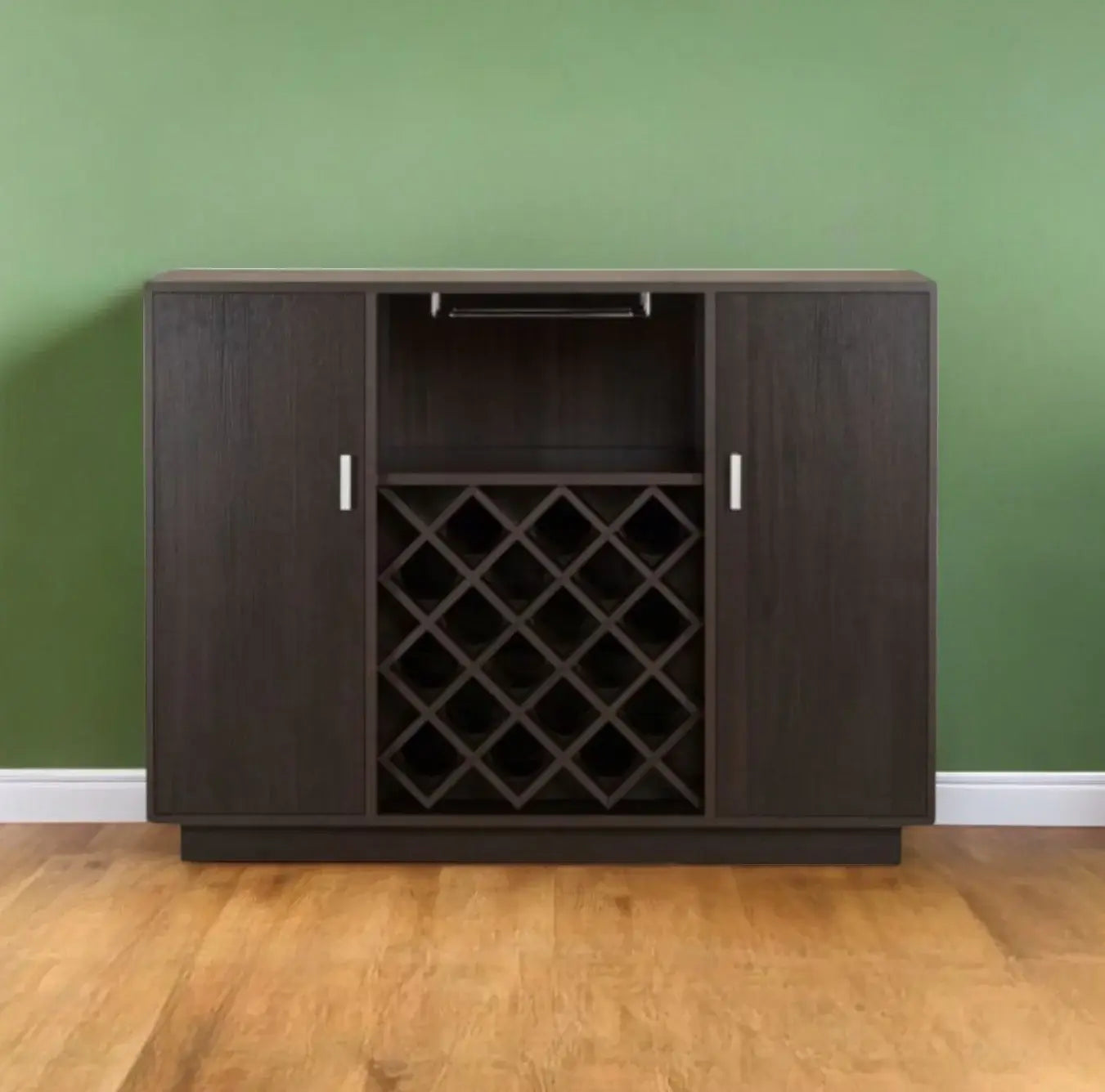 47" Espresso Server with Two Doors - Homeroots - Flyclothing LLC
