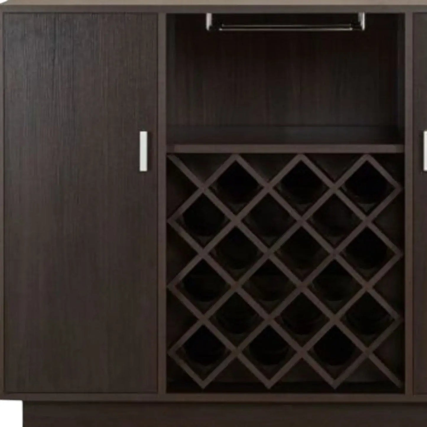 47" Espresso Server with Two Doors - Homeroots - Flyclothing LLC