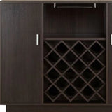 47" Espresso Server with Two Doors - Homeroots - Flyclothing LLC