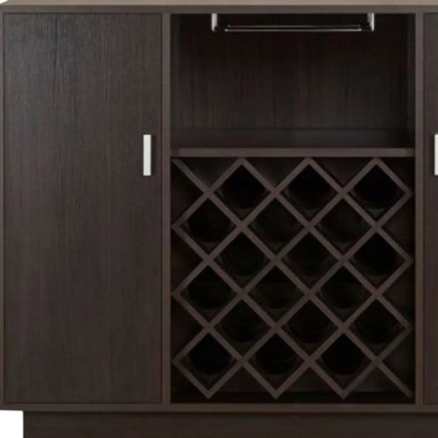 47" Espresso Server with Two Doors - Homeroots - Flyclothing LLC