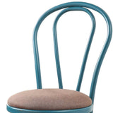 Set of Two Taupe And Teal Blue Upholstered Dining Side Chairs - Homeroots - Flyclothing LLC