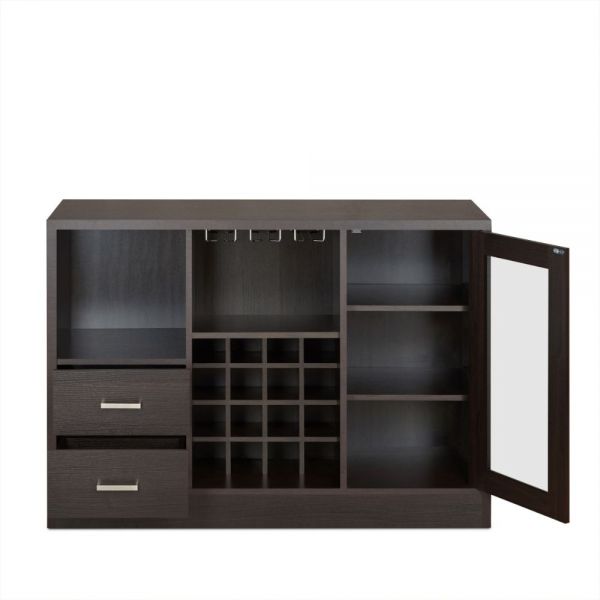 47" Espresso Solid Wood Frame With Five Shelves And Two Drawers - Homeroots - Flyclothing LLC