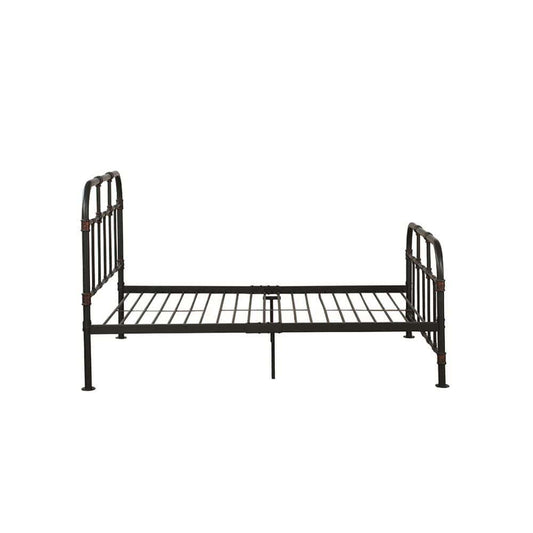 Gray Industrial Pipe Design Full Bed Frame - Homeroots