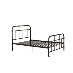 Gray Industrial Pipe Design Full Bed Frame - Homeroots