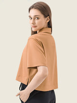 Half Button Short Sleeve Active T-Shirt - Trendsi - Flyclothing LLC