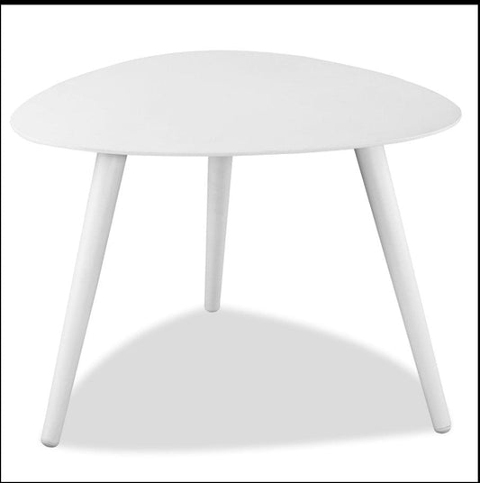 14" White Aluminum End Table - Homeroots