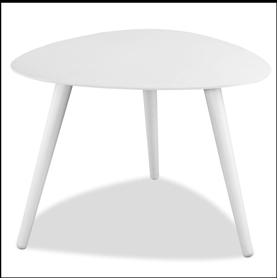 14" White Aluminum End Table - Homeroots - Flyclothing LLC