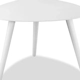 14" White Aluminum End Table - Homeroots - Flyclothing LLC