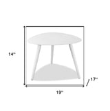 14" White Aluminum End Table - Homeroots - Flyclothing LLC