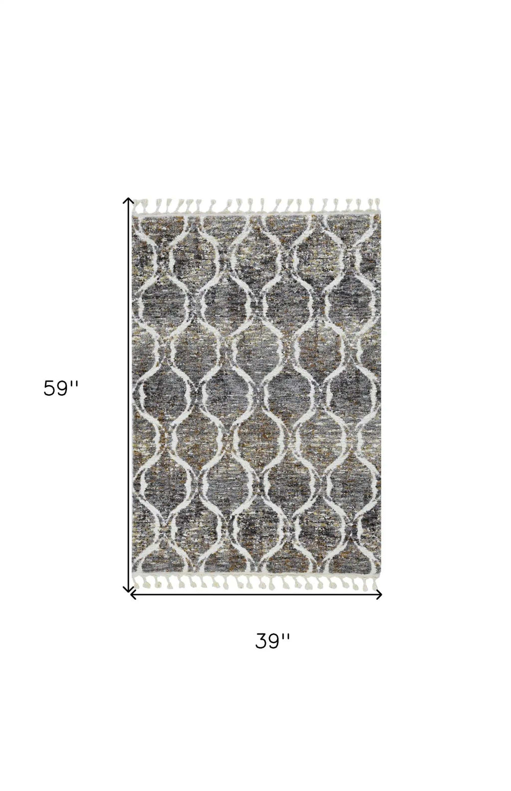 3' X 5' Gray Washable Area Rug - Homeroots - Flyclothing LLC