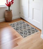3' X 5' Gray Washable Area Rug - Homeroots