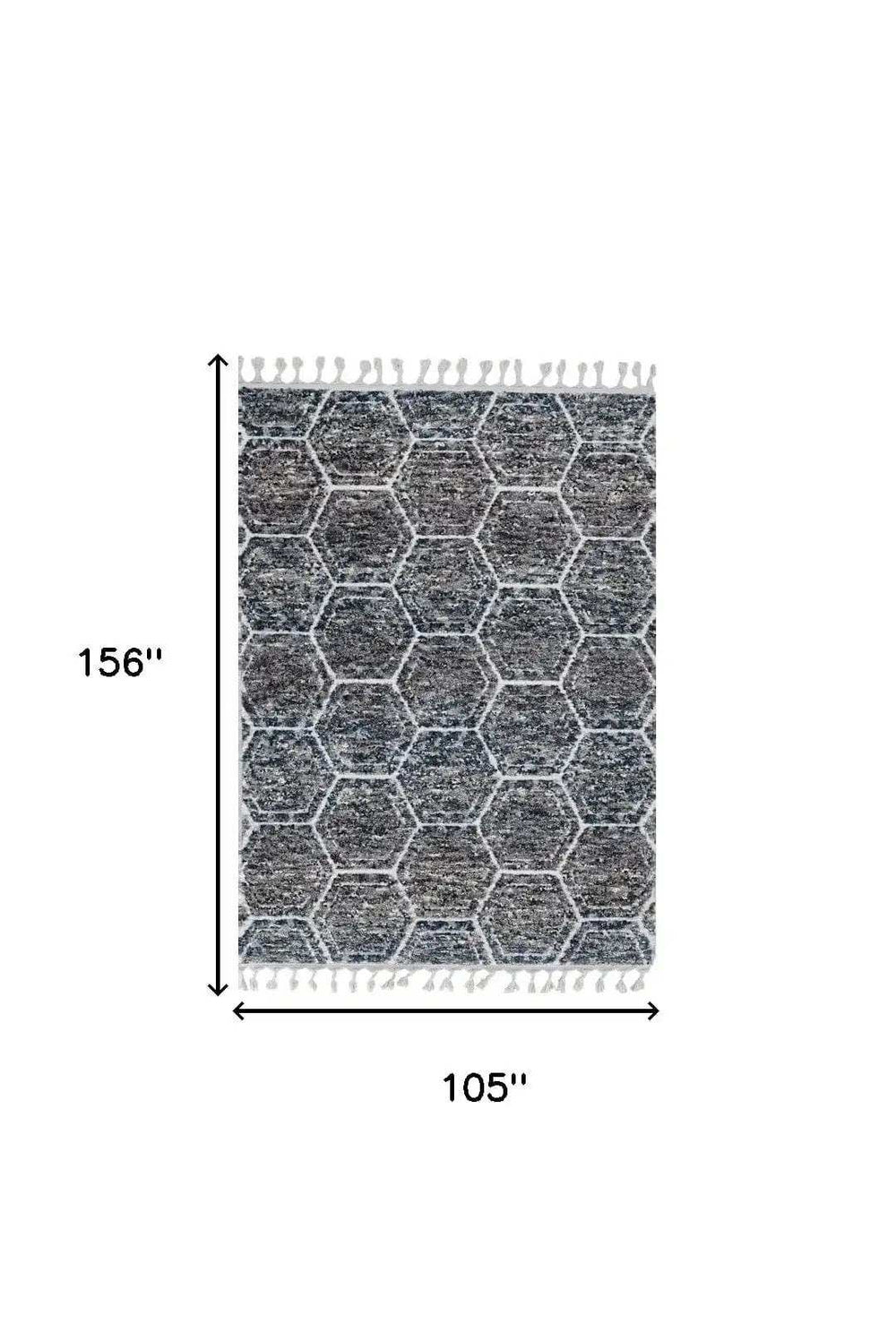 9' X 13' Gray Geometric Area Rug - Homeroots - Flyclothing LLC