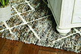 3' X 5' Brown Geometric Area Rug - Homeroots