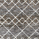 3' X 5' Brown Geometric Area Rug - Homeroots