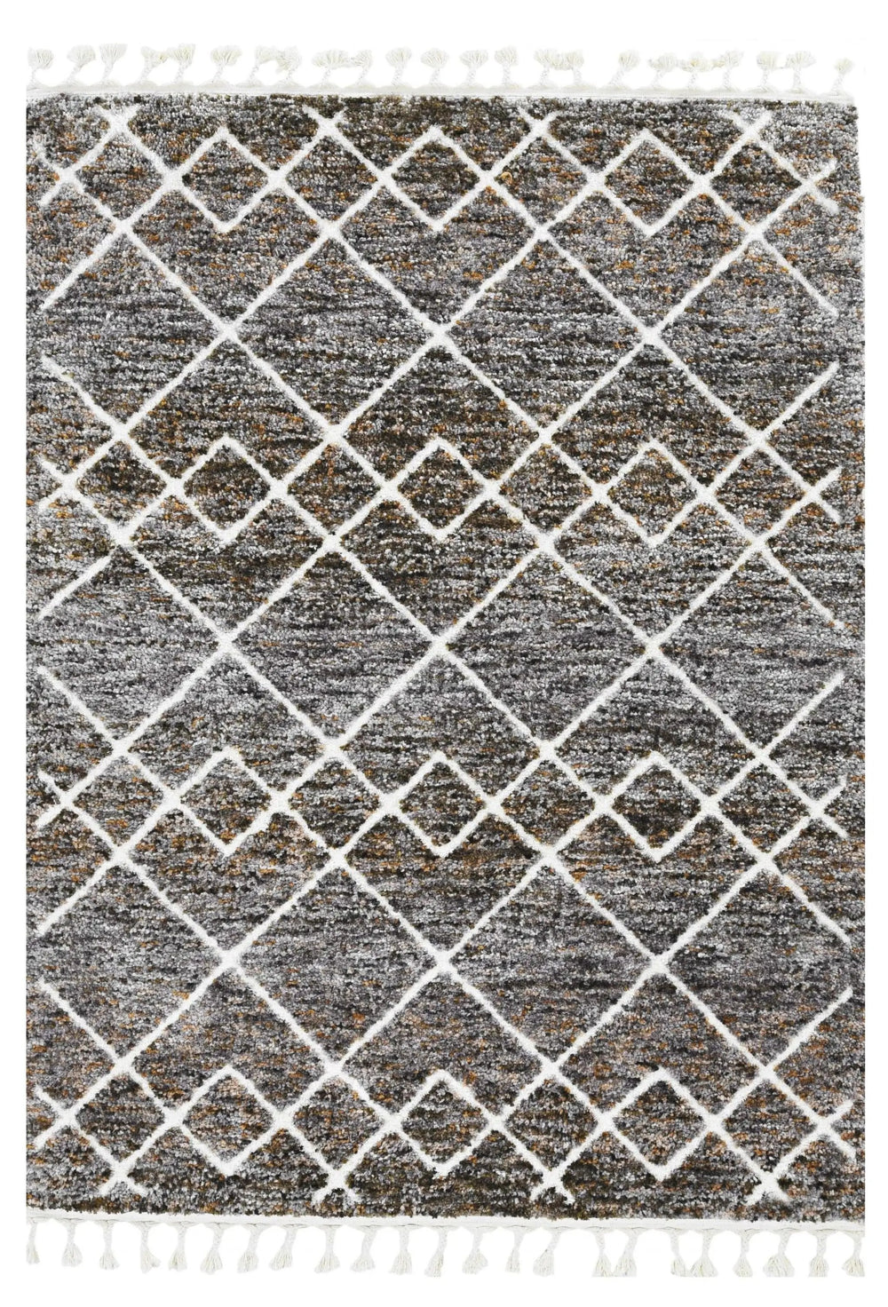 3' X 5' Brown Geometric Area Rug - Homeroots