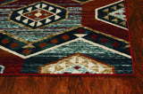 3' X 5' Red Machine Woven Honeycomb Lodge Indoor Area Rug - Homeroots - Flyclothing LLC