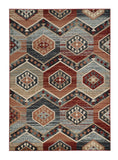 8' X 10' Red Machine Woven Honeycomb Lodge Indoor Area Rug - Homeroots