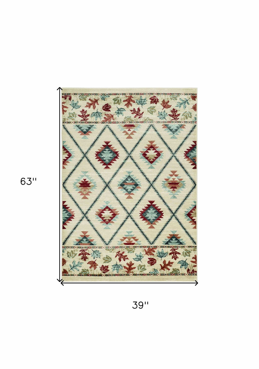 3' X 5' Ivory Southwestern Area Rug - Homeroots - Flyclothing LLC