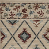 5' X 8' Ivory Machine Woven Geometric Lodge Indoor Area Rug - Homeroots