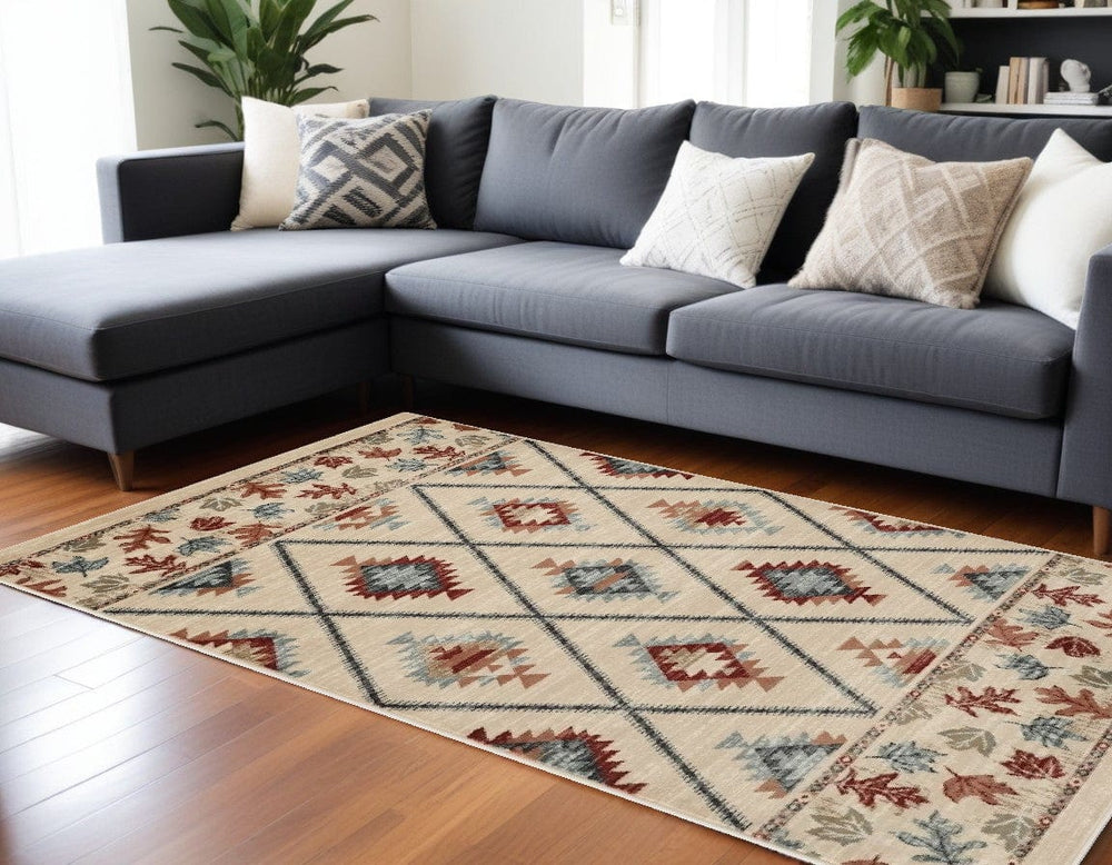 9' X 12' Ivory Area Rug - Homeroots